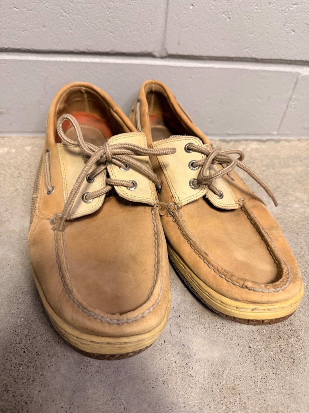 Sperry Men's Top Sider Tan Nubuck Boat Shoes - Picture 2 of 7